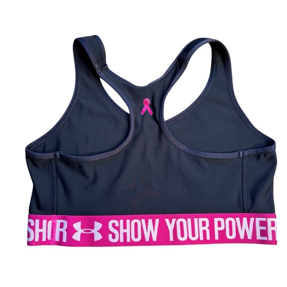 Under Armour Show Your Powerl Breast Cancer Awareness Sports Bra Small B13 - Picture 2 of 6